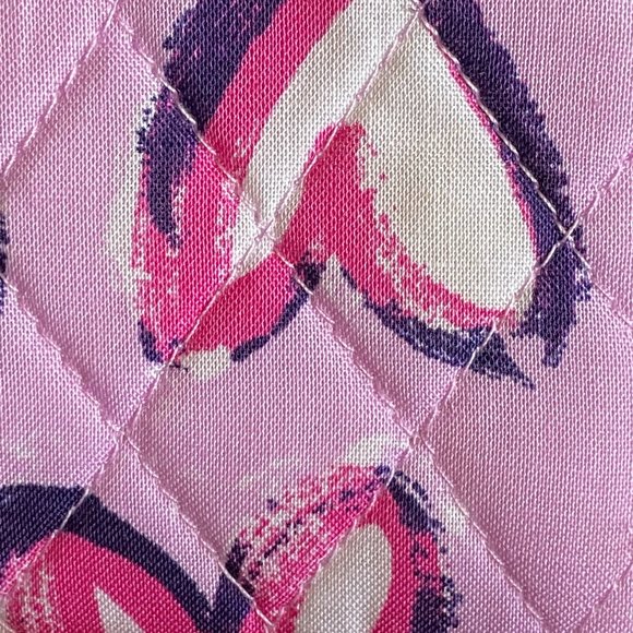 Vera Bradley Petite Zip Around Wallet in Hearts Iced Pink - Picture 3 of 4